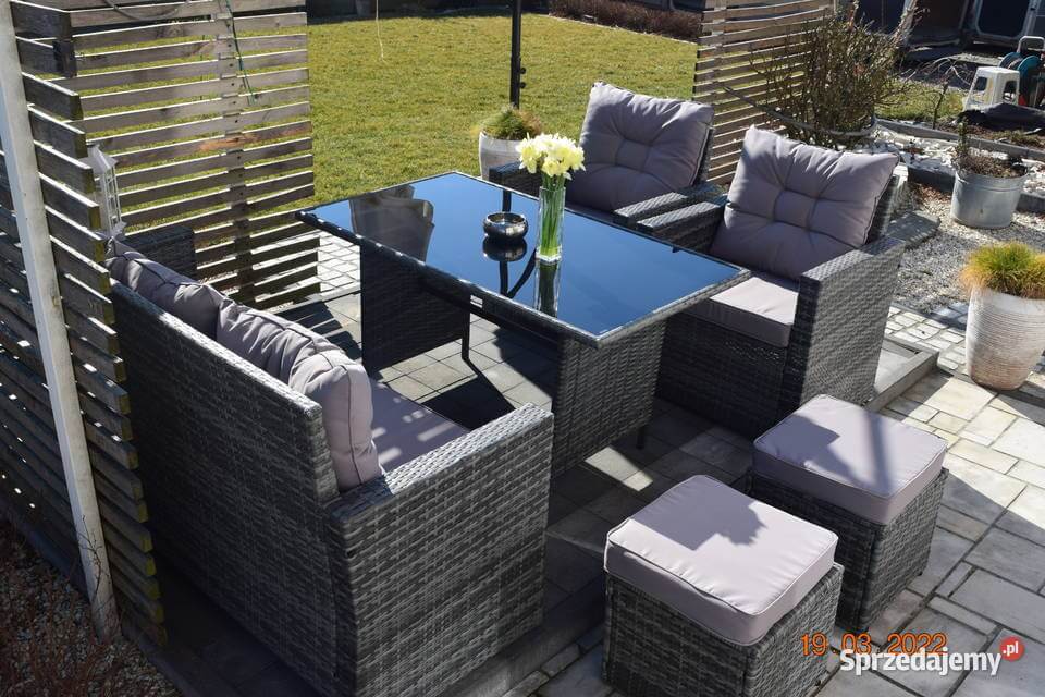 zestaw mebli ogrodowych wypoczynkowych technorattan Boston 2+1+2+stolik