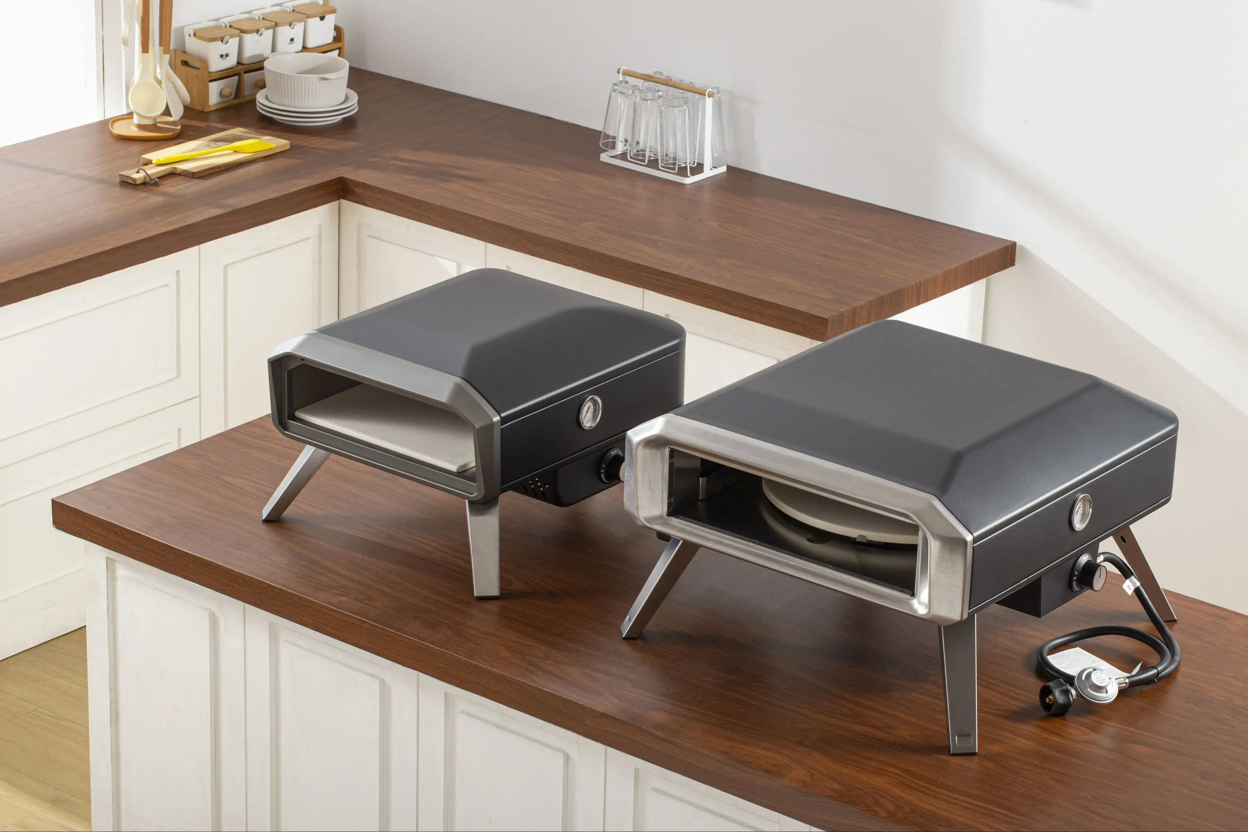 Piec do pizzy neopolitańskiej 16"cali obrotowy na lpg gaz butla 500 C pizza gotowa 100 sekund